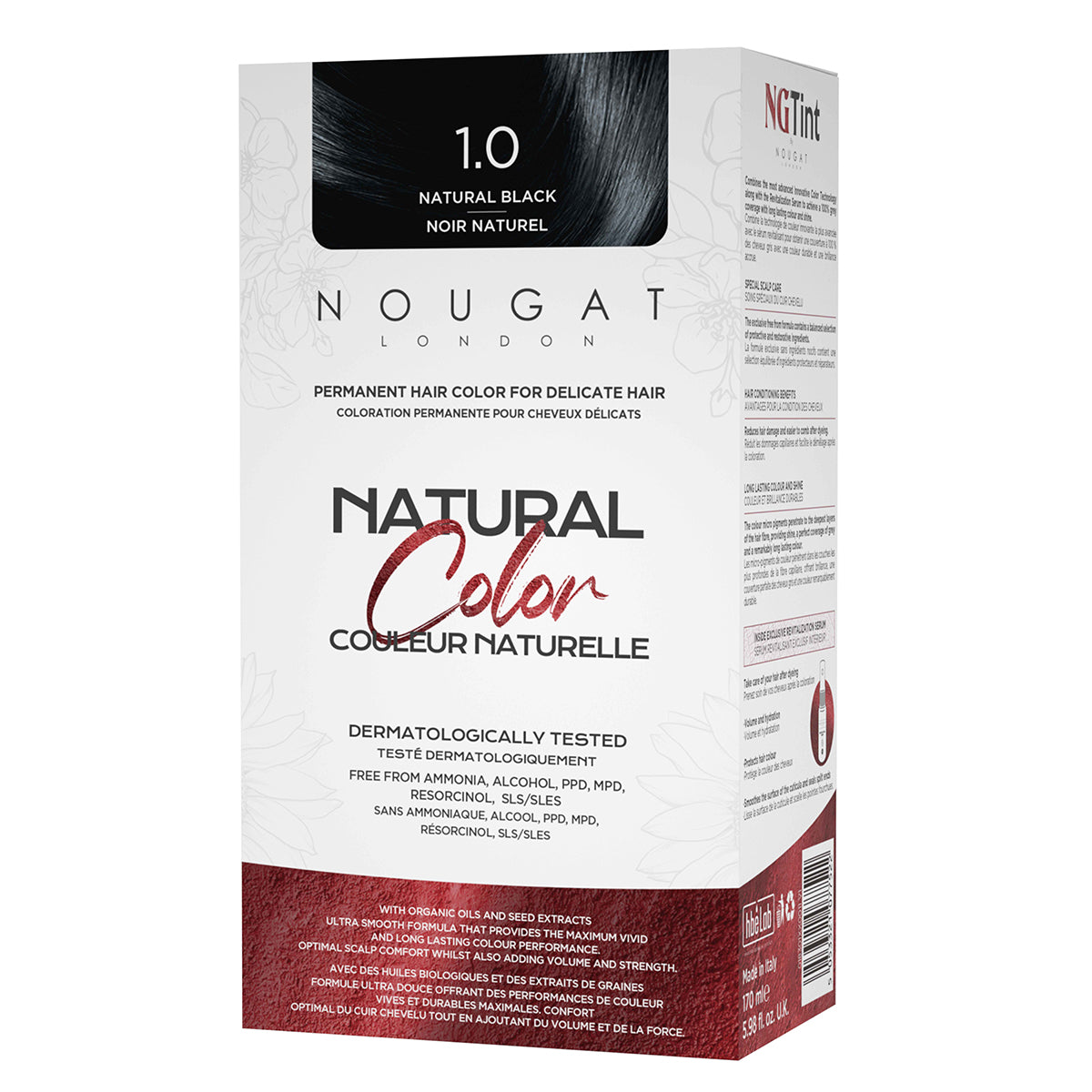 NGTint Permanent Hair Colour Natural Black 1.0 170ML