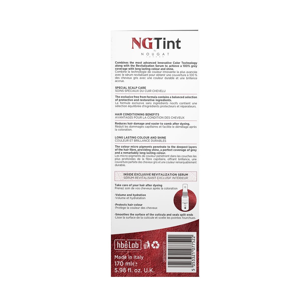 NGTint Permanent Hair Colour Caramel Tabacco 5.4 170ML